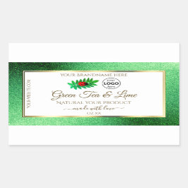 Groene Glitter White Product Labels Ladybug Logo