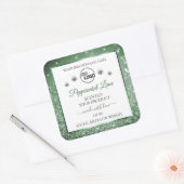 Groene Glitter White Product Labels Logo Diamonds (Envelop)