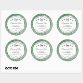 Groene Glitter White Product Labels Logo Diamonds (Vel)