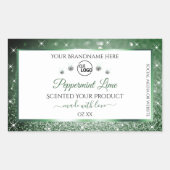 Groene Glitter White Product Labels Logo Diamonds (Voorkant)
