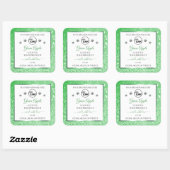 Groene Glitter White Product Labels Logo Diamonds (Vel)