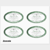 Groene Glitter White Product Labels Logo Diamonds (Vel)