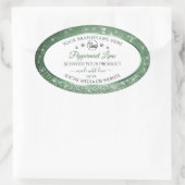 Groene Glitter White Product Labels Logo Diamonds (Tas)