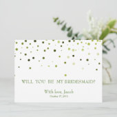 Groene Glitter zal je mijn uitnodiging zijn (Staand voorkant)