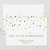 Groene Glitter zal je mijn uitnodiging zijn (Voorkant / Achterkant)