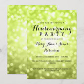Groene glitterlichten voor de opwarming van de aar kaart (Voorkant / Achterkant)