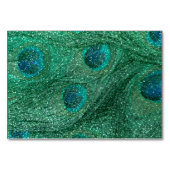 groene glitterpauwveren kaart (Achterkant)