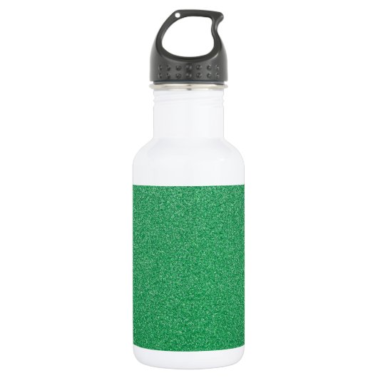 Groene Glitters, Fonkeling, Glitter Achtergrond Waterfles (Voorkant)
