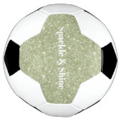 Groene Glitters Glans Voetbal (Gedraaid)