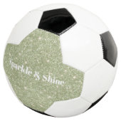 Groene Glitters Glans Voetbal (Drie kwart)
