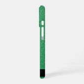 Groene Glitters, Glitter Achtergrond, Uw Naam iPhone 16 Hoesje (Linkerkant)