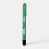 Groene Glitters, Glitter Achtergrond, Uw Naam iPhone 16 Hoesje (Rechterkant)