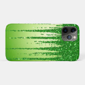 Groene glitterspetters met fonkelend bokehdesign Case-Mate iPhone case (Achterkant (horizontaal))