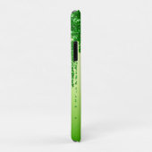 Groene glitterspetters met fonkelend bokehdesign Case-Mate iPhone case (Achterkant/rechts)