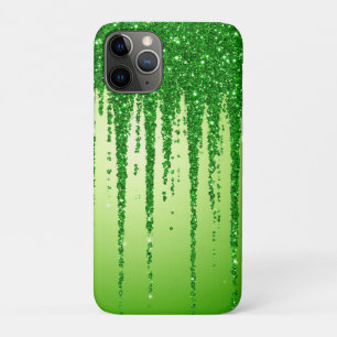 Groene glitterspetters met fonkelend bokehdesign Case-Mate iPhone case