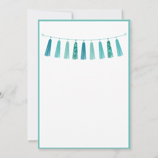  groene glittertapes bedankkaart (Achterkant)