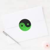 Groene Glitz Look Yin Yang Stickers (Envelop)