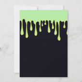 Groene Gloed Drips Dripping Halloween Sweet 16 Par Kaart (Achterkant)