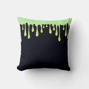 Groene Gloed Druppels Druppelen Halloween  Kussen