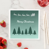 Groene Gloed Kerstmis Slaapmuts Evergreen Servet (Insitu)