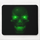 Groene gloeiende schedel muismat (Voorkant)