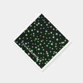Groene gloeiende sterren Verjaardagsfeest Custom Servet (Hoek)