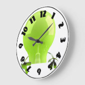 Groene gloeilamp grote klok (Hoek)