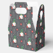Groene Gnome Kerstboom Ornamenten Patroon Bedankdoosjes (Geopend)