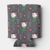 Groene Gnome Kerstboom Ornamenten Patroon Blikjeskoeler (Achterkant)