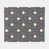 Groene Gnome Kerstboom Ornamenten Patroon Fleece Deken (Voorkant (Horizontaal))