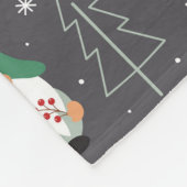 Groene Gnome Kerstboom Ornamenten Patroon Fleece Deken (Hoek)