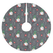 Groene Gnome Kerstboom Ornamenten Patroon Kerstboom Rok (Voorkant)