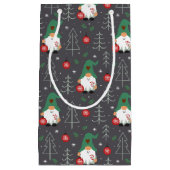 Groene Gnome Kerstboom Ornamenten Patroon Klein Cadeauzakje (Voorkant)