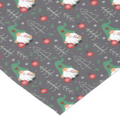 Groene Gnome Kerstboom Ornamenten Patroon Korte Tafelloper (Hoek)