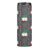 Groene Gnome Kerstboom Ornamenten Patroon Thermosbeker (Achterkant)