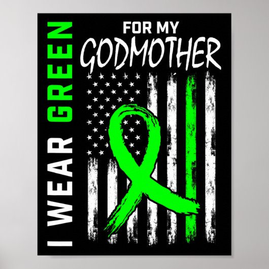 Groene Godmoeder Nierziekte Cerebral Palsy Awar Poster (Voorkant)