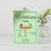 Groene Gold Glitter & Red Apple Happy Retirement Kaart (Staand voorkant)