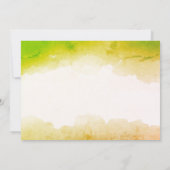 Groene Gold Waterverf High School Class Reunion Kaart (Achterkant)