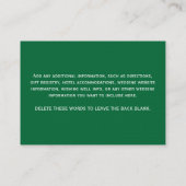 Groene, Gold, witte kaart met scrollbevestiging (Achterkant)