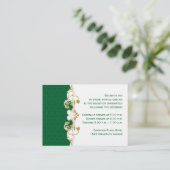 Groene, Gold, witte kaart met scrollbevestiging (Staand voorkant)