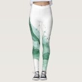 Groene Golf Abstract Leggings (Voorkant)