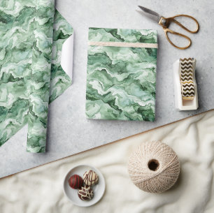 Groene Golf Abstracte Verjaardag Cadeaupapier