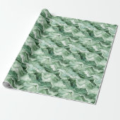 Groene Golf Abstracte Verjaardag Cadeaupapier (Uitgerold)