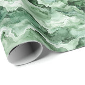 Groene Golf Abstracte Verjaardag Cadeaupapier (Rol Hoek)