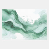 Groene Golf Abstracte Verjaardag Inpakpapier Vel (Voorkant 2)