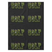 Groene Golf Afbeelding Logo met ballen, Tafelkleed (Voorkant)