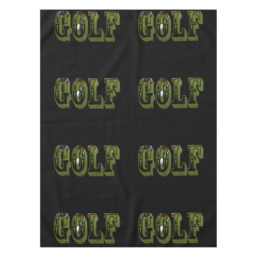 Groene Golf Afbeelding Logo met ballen, Tafelkleed (Voorkant)