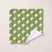 Groene Golf Ball Patroon Monogrammed Badhanddoek S Bad Handdoek (Wasdoekje)