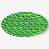 Groene Golf Ball Pattern Birthday Sports Hobby Papieren Bordje (Gekanteld)