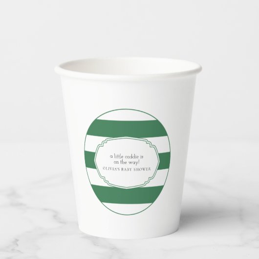 Groene GOLF caddie papieren beker (Voorkant)